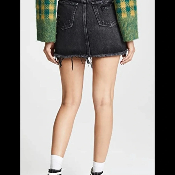 Moussy Vintage Libby Black Distressed Skirt Size 27 - Picture 4 of 7